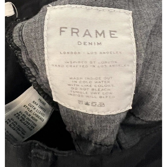 Frame Denim Le High Skinny‎ Jeans Womens Size 26 Stretch Black Made in USA - Picture 6 of 11